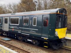 A rapid charger for battery-powered trains has been developed to support efforts to decarbonise Britain’s railways (GWR/PA)