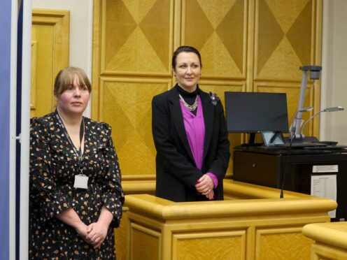 Siobhian Brown stepped into the witness box during her visit to Edinburgh Sheriff Court (Victim Support Scotland/PA)