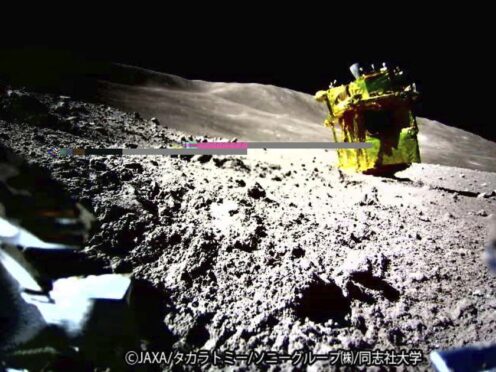 Japan’s robotic rover on the Moon (Jaxa/Takara Tomy/Sony Group Corporation/Doshisha University via AP)