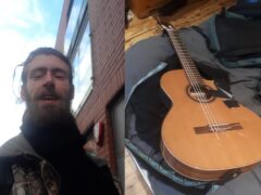 Busker Jesse Geaney was reunited with his lost guitar thanks to the ‘power of social media’ (Jesse Geaney/PA)