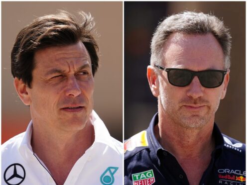 Toto Wolff and Christian Horner (David Davies/PA).