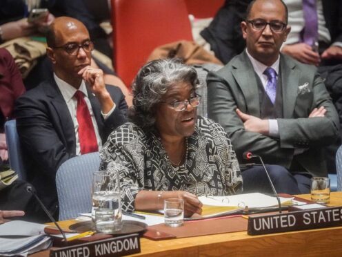 US United Nations ambassador Linda Thomas-Greenfield (Bebeto Matthews/ AP)