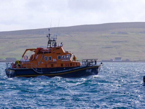 Lerwick lifeboat returning to harbour at 10am (RNLI Lerwick/PA Wire).