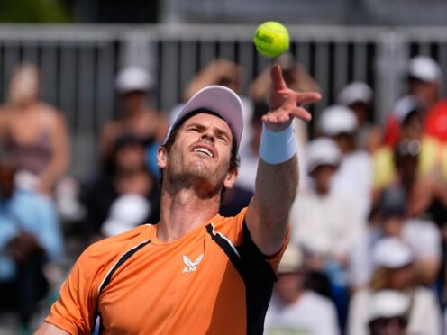 Andy Murray suffered a dramatic three-set defeat to Tomas Machac in the third round of the Miami Open (Rebecca Blackwell/AP)