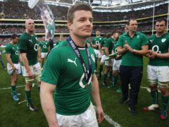 Ireland’s Brian O’Driscoll leaves the pitch after his final home international (Brian Lawless/PA)