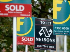 Annual growth in house prices turned positive for the first time in around a year in February, according to Nationwide Building Society (Anthony Devlin/PA)