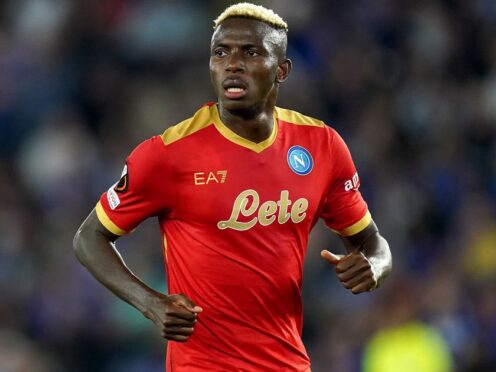 Napoli’s Victor Osimhen (Mike Egerton/PA)