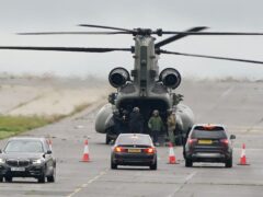 The MoD has announced the UK will get 14 new Chinook helicopters (Gareth Fuller/PA)