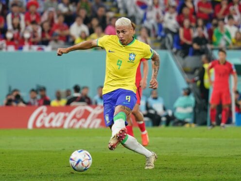 Richarlison scored three goals for Brazil in Qatar (Mike Egerton/PA)