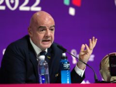 FIFA president Gianni Infantino said his organisation was “completely opposed” to blue cards being used in elite football (Nick Potts/PA)