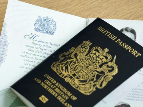 Passport fees are set to rise by more than 7% next month, the Home Office has announced (Jordan Pettitt/PA)