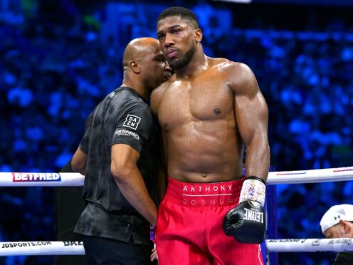 Anthony Joshua urged Francis Ngannou not to quit boxing after defeating him in Riyadh (Nick Potts/PA)