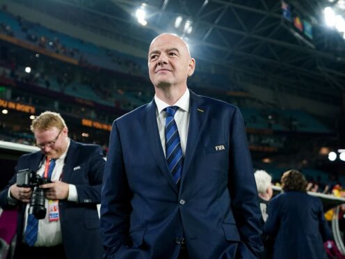 Gianni Infantino has said blue cards will not be used in elite football (Zac Goodwin/PA)