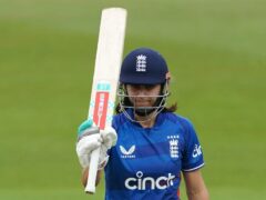 England’s Maia Bouchier hit 91 as beat New Zealand by 47 runs in Wellington (Joe Giddens/PA).