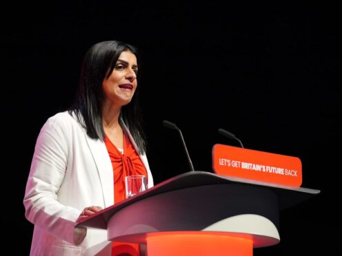 Shadow justice secretary Shabana Mahmood accused the Government of falling behind on its pledge to create 20,000 more prison places by 2025 (Peter Byrne/PA)