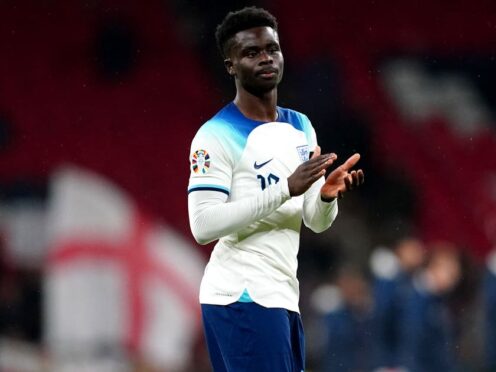 Bukayo Saka has withdrawn from the England squad to face Brazil and Belgium. (Nick Potts/PA)