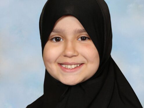 The body of Sara Sharif, 10, was found under a blanket in a bunk bed at her home in Woking, Surrey, in August (handout/PA)