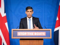 Prime Minister Rishi Sunak speaks during a press conference in Downing Street (Stefan Rousseau/PA)