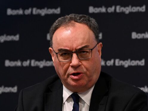 Andrew Bailey, governor of the Bank of England (Justin Tallis/PA)