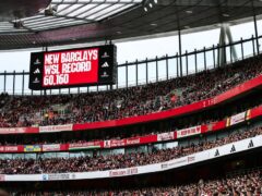 Arsenal have spearheaded a rise in WSL attendances (Rhianna Chadwick/PA)