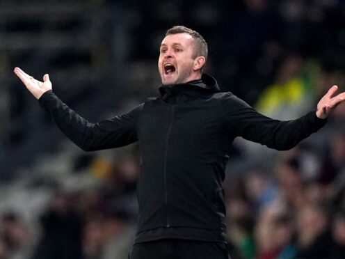 Charlton Athletic manager Nathan Jones reacts during the Sky Bet League One match at Pride Park, Derby. Picture date: Tuesday February 27, 2024.