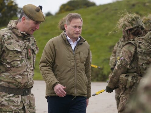 Defence Secretary Grant Shapps said Britain should be spending 3% of its GDP on the armed forces. (Owen Humphreys/PA)