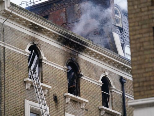 The blaze occurred in a five-storey building on Emperor’s Gate, South Kensington (James Manning/PA)