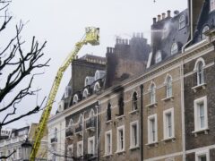 Firefighters at the scene of the blaze in South Kensington (James Manning/PA)