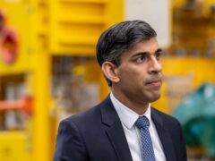 Prime Minister Rishi Sunak claimed the UK economy is ‘on the right track’ as he visited the former Honda car factory in Swindon (Michel Wachucik/PA)