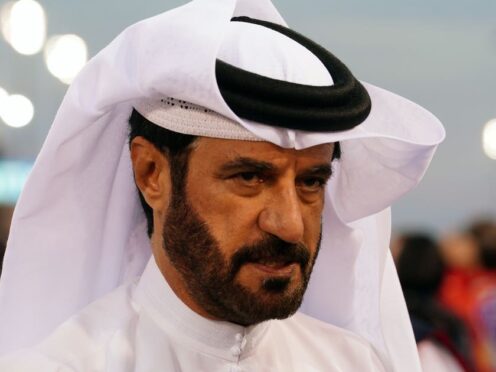 Mohammed Ben Sulayem is the president of the FIA )David Davies/PA).