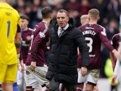 Brendan Rodgers was frustrated by Celtic’s 2-0 loss at Tynecastle (Andrew Milligan/PA)