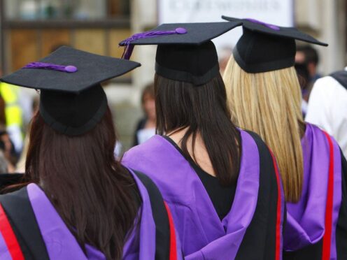 Students from lower-income backgrounds have been leaving university with the ‘highest levels of debt’, the Sutton Trust said (Chris Ison/PA)