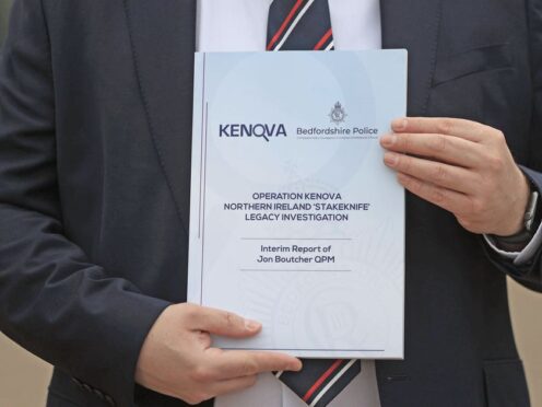 The front cover of the Operation Kenova Interim Report (Liam McBUrney/PA)
