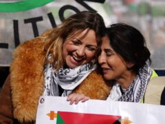 Charlotte Church takes part in a pro-Palestine march in central London (Jordan Pettitt/PA)