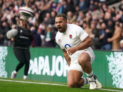 Ollie Lawrence scored England’s first try against Ireland (Mike Egerton/PA)