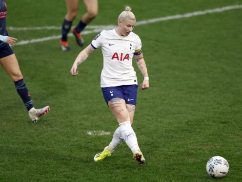 Bethany England scored in Tottenham’s win over Manchester City in the Women’s FA Cup (Nigel French/PA)