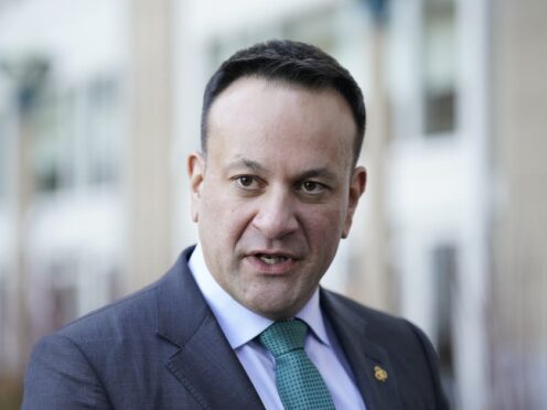 Taoiseach Leo Varadkar speaks to the media outside the Boston Harbour Hotel in Boston, Massachusetts, US, during the Taoiseach’s visit to the US for St Patrick’s Day. Picture date: Tuesday March 12, 2024.