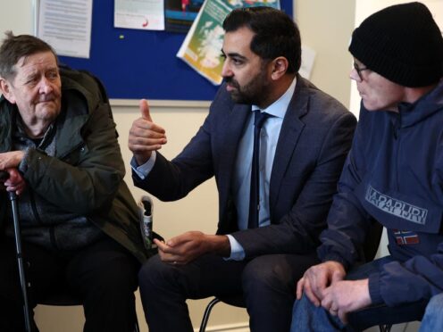First Minister Humza Yousaf visited The Bothy in Craigmillar, Edinburgh, which helps people recover from drug and alcohol problems (Jeff J Mitchell)