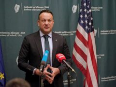 Taoiseach Leo Varadkar speaks to the media in Washington during his visit to the US for St Patrick’s Day (Niall Carson/PA)