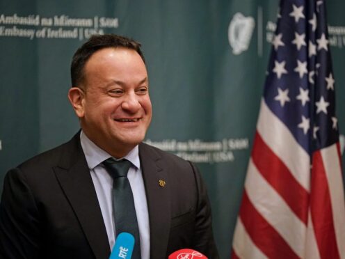 Taoiseach Leo Varadkar speaks to the media in Washington, DC (Niall Carson/PA)