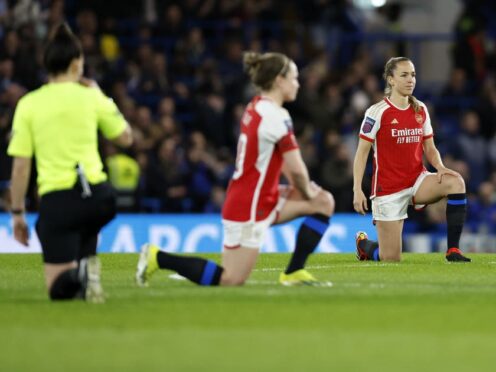 Arsenal were forced into a last-minute change of socks (Nigel French/PA)