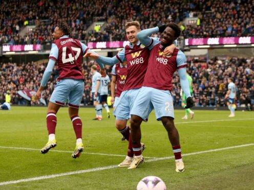 David Datro Fofana, right, was on target again for Burnley (Barrington Coombs/PA)