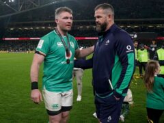 Ireland captain Peter O’Mahony and head coach Andy Farrell (Brian Lawless/PA)