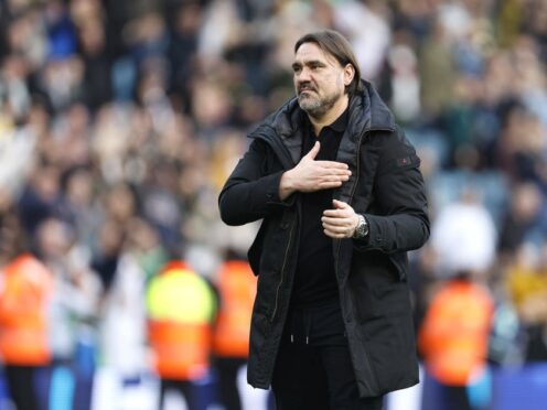 Leeds United manager Daniel Farke applauds the fans after the final whistle in the Sky Bet Championship match at Elland Road, Leeds. Picture date: Sunday March 17, 2024.