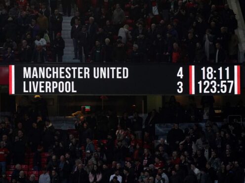 Manchester United and Liverpool played out a thrilling FA Cup quarter-final at Old Trafford on Sunday (Martin Rickett/PA)