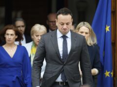 Taoiseach Leo Varadkar arrives to speak to the media at Government Buildings in Dublin (Nick Bradshaw/PA)