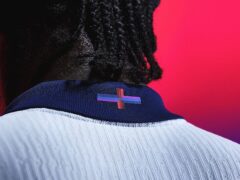 The St George’s Cross on the new England football shirt (Nike/PA)