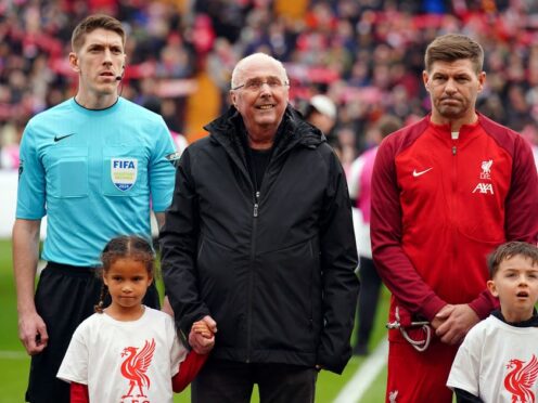 Sven-Goran Eriksson was part of the management team as Liverpool Legends beat Ajax Legends 4-2 at Anfield (Peter Byrne/PA)