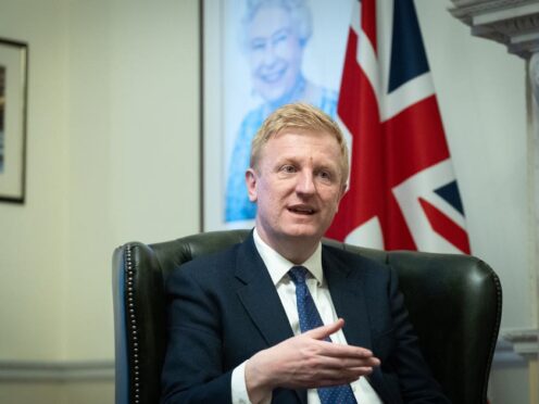 Deputy Prime Minister Oliver Dowden speaking in Whitehall (Stefan Rousseau/PA)