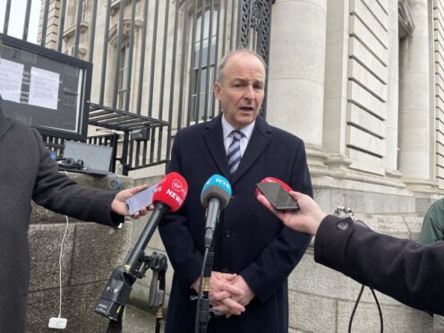 Micheal Martin said he has given legal staff in his department direction ‘to pursue a legal intervention’ into the South African case at the ICJ (Grainne Ni Aodha/PA)